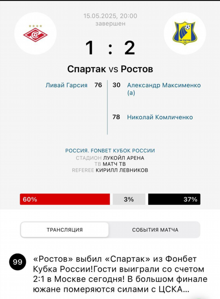 Программа передач на канале матч игра на неделю