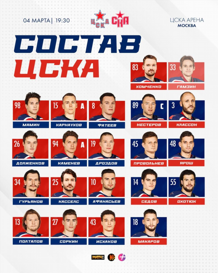 Цска расписание матчей 2024